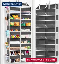 Over the Door Organizer 5 Tiers, Extra Large Behind Door Storage of 10 Compartme