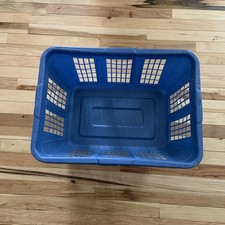 Vintage Rubbermaid Kosz na pranie #2965 Niebieski Prostokątny