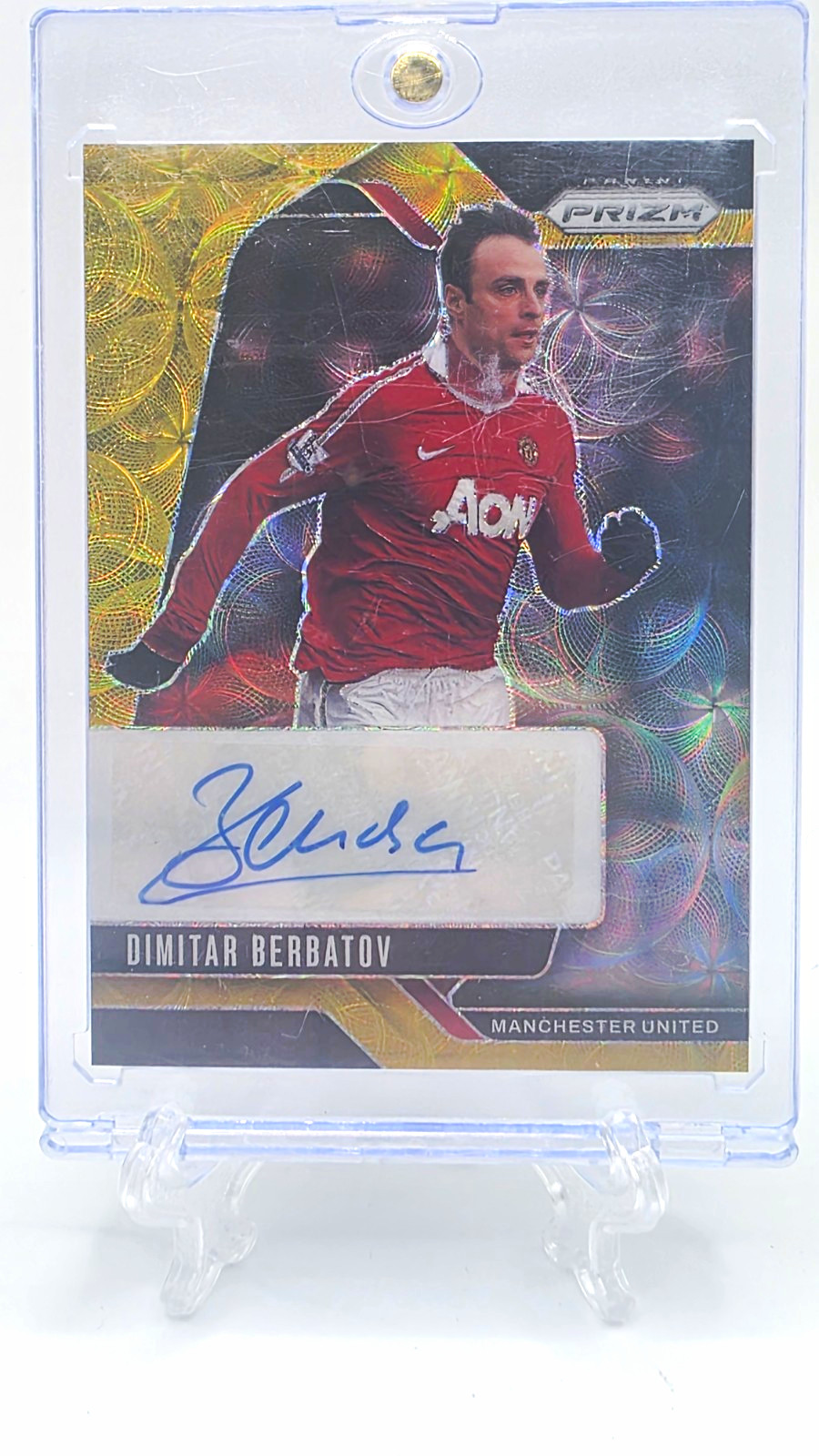 Panini Prizm 2024-25 Premier League Signatures Auto Berbatov Man Utd S-DB /10 view 1