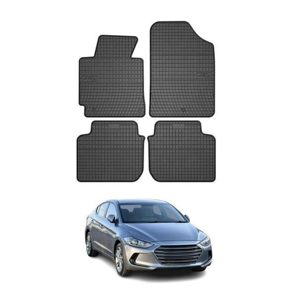 Omac Gummi FußMatten FüR Hyundai Elantra 2010-2016 Automatten Gummi Schwarz 4Tlg-image