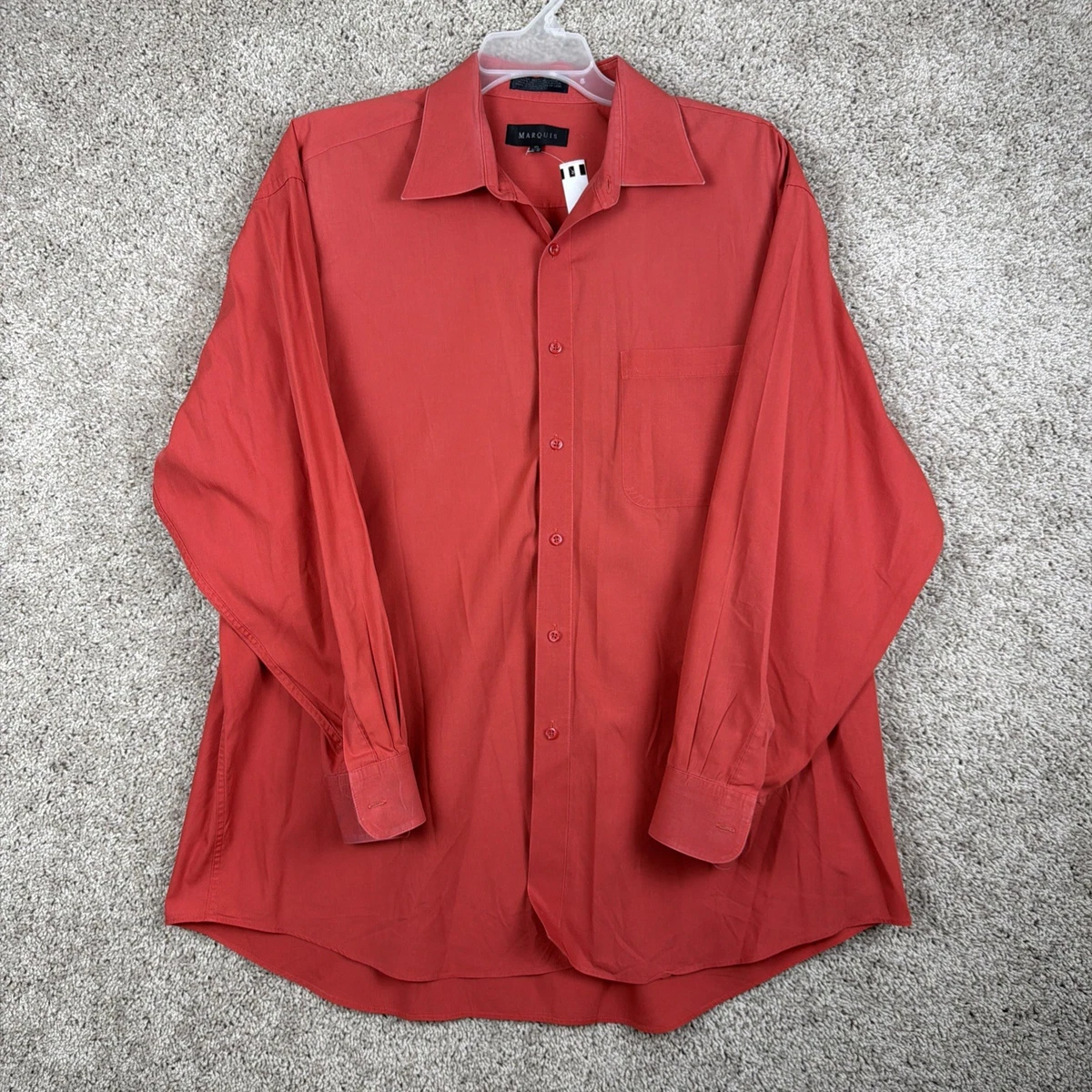 Marquis Signature Dress Shirt Marquis Men's Slim Fit Dress Shirt Fuchsia 14.5 32/33 Cotton Polyester Blend Wrinkle Resistant Easy Care Formal Button Down Marquis Signature Dress Shirt Marquis Men's Slim Fit Dress Shirt Fuchsia 14.5 32/33 Cotton Polyester Blend Wrinkle Resistant Easy Care Formal Button Down