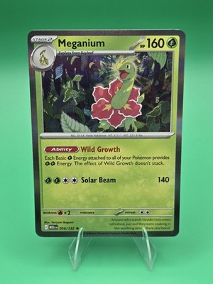 Meganium 010/132 Rare Holo 160 HP, Mega Evolution Pokémon TCG