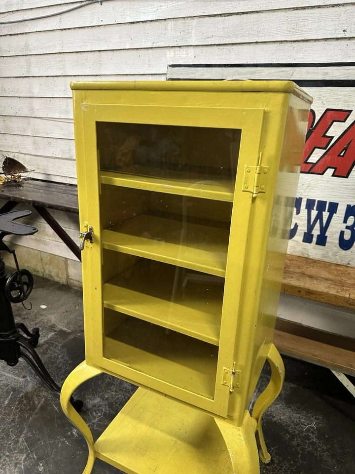 Antiguo gabinete médico cocina industrial dental rústico exhibición de entrada década de 1900 Foto 2 de 4