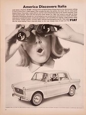1964 Print Ad Fiat 1100 D Sedan 4-door Cars Imported From Italy