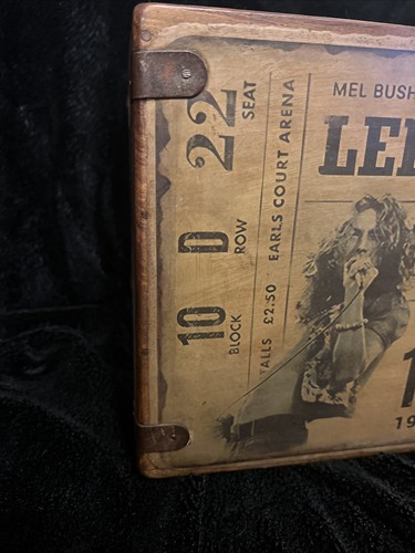 Retro Box 12" Vinyl LP Storage Box Led Zeppelin Concert Ticket May 1975 - Picture 17 of 20