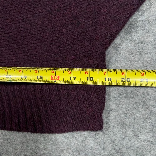 Eileen Fisher Sweater Womens Large Purple Merino Wool Camel Cocoon Cowl Neck - Picture 8 of 10
