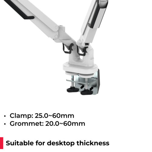 acatana Dual Monitor Stand Arm HD LED Desk Mount Screen TV Holder up 32'' 9kg - Picture 12 of 12