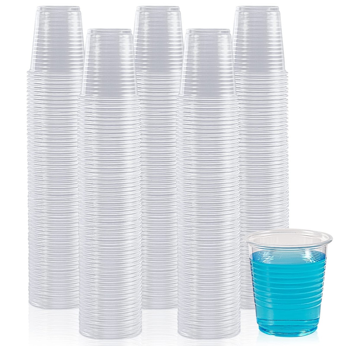 500 Pack 3oz Clear Plastic Cups Disposable Mouthwash Cups for Drinking Party  | eBay