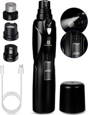 Dog Nail Grinder, 2-Speed and LED Light, Powerful Touch-Switch, Quiet and Low