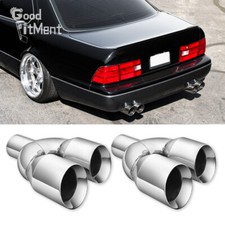 For Lexus LS 430 460 Dual Exhaust Pipe Tip 2.5" In 3.5'' Out 9.5'' Double Wall