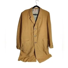 Vintage Kashlan Harry Shaffner and Marx Cashmere Wool Driving Coat tan see msmt