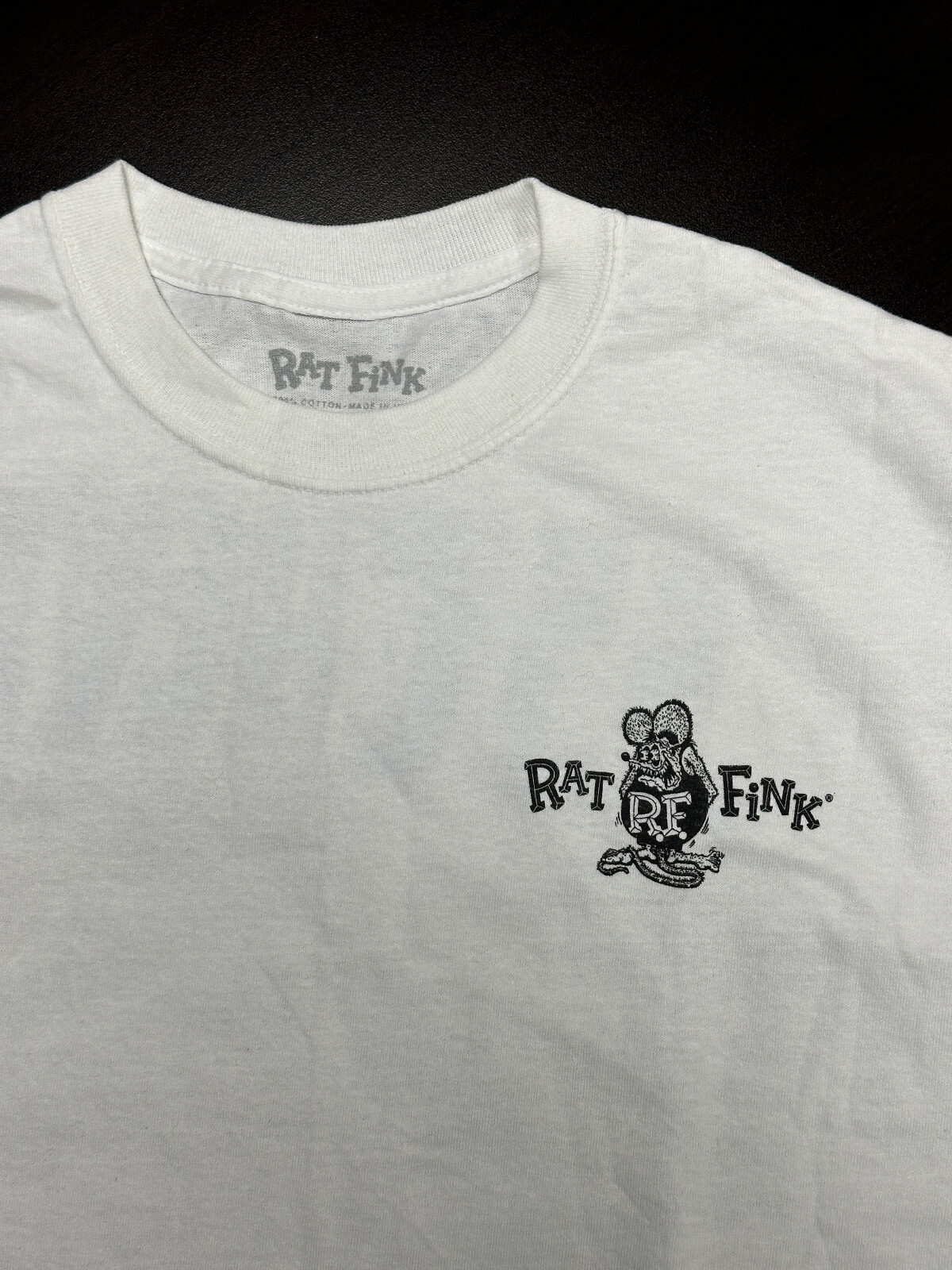 Men's Ed Big Daddy Roth Rat Fink Bad Chevy Monster White Cotton T-Shirt M-3XL