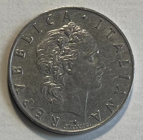 Italy 50 Lire 1950s - Vulcan - Hammer & Anvil - Circulated - Picture 2 of 5
