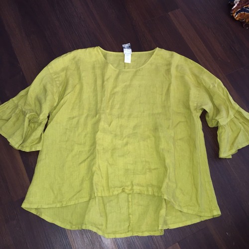 Match Point Linen Ruffle Sleeve Top