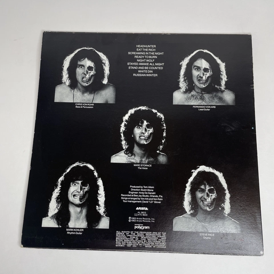 RARE! Krokus, Headhunter (LP Record,33rpm,12",1983) Heavy Metal, Canada Import - Image 2 of 4