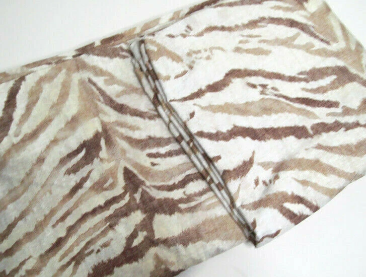 Funda nórdica Pottery Barn marrón tema safari rayas cebra algodón doble Foto 3 de 4