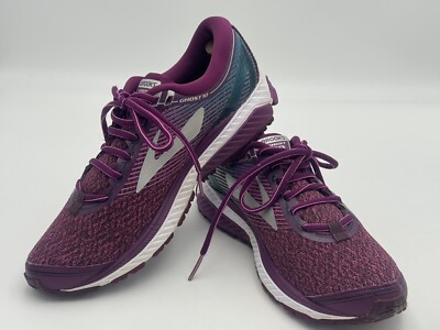 Brooks Ghost 10 Running Shoes, #1202461B511, Purple/Blue/Silver, Womens Size 9.5