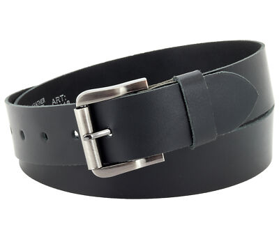 Ledergürtel 100% Echtleder,4 cm Gürtel MADE IN GERMANY, Schwarz, EB536