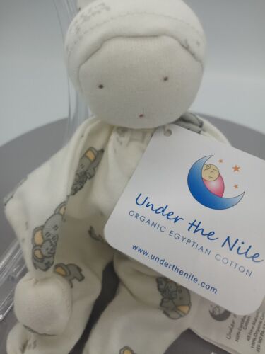 Under the Nile Stuffed Plush 8" Baby Buddy Rag Doll Lovey Soft Organic Elephant - Picture 2 of 5