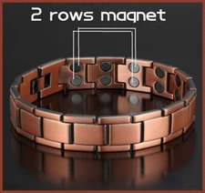 Men's Bracelet Magnetic Therapy Arthritis Pain Relief Pure Solid Copper Bangle