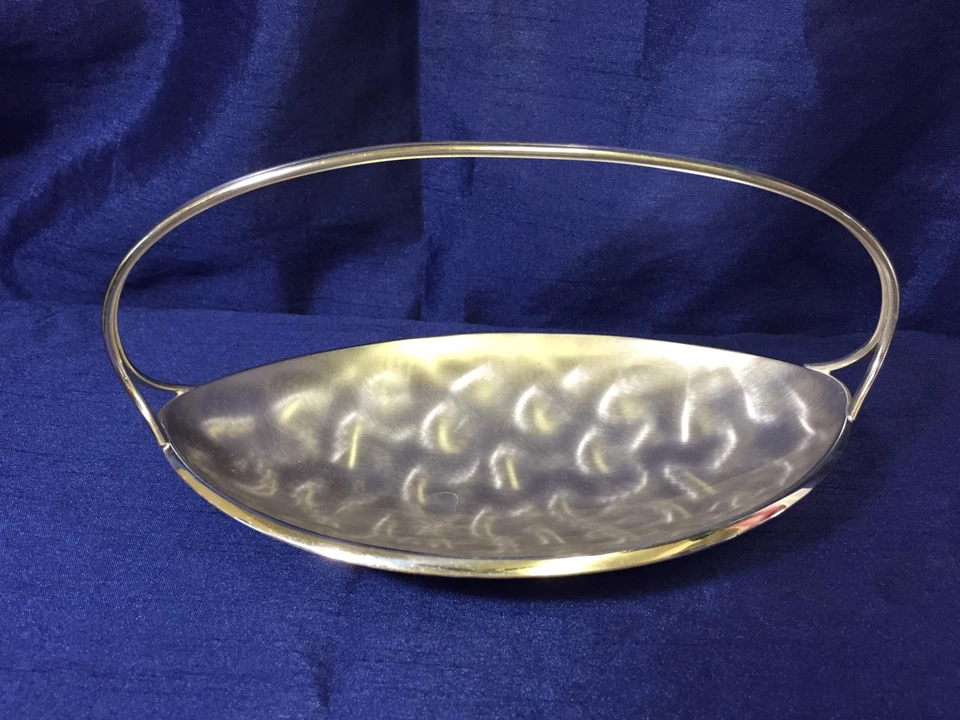 Vintage Silverplate Footed Tidbit Tray Caravelle by Hoka Made in W Germany     - Image 2 of 4