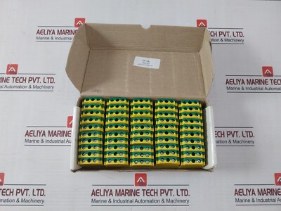 Lot of 50X ELMEX ET10 Earth Terminal Block IEC 60947-7-2 6 16 AWG 13 mm
