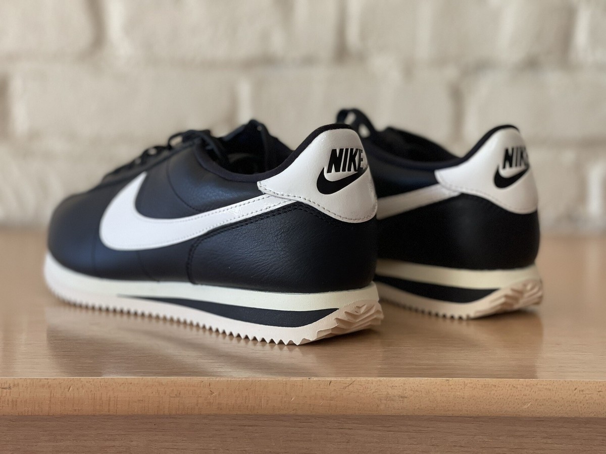 Nike Cortez 23 Premium Black Sail White Casual Shoes FB6877-001 