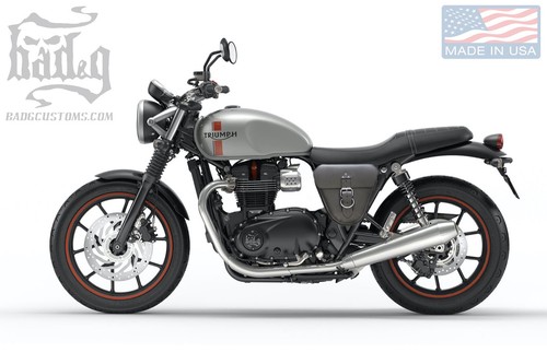 Triumph Side Cover Bag BLACK Cowhide Top-grain Leather- TSB01 BAD&G CustomS - Bild 7 von 9