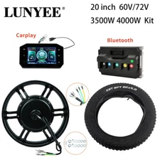 20 inch Dual Hall Sensor Motor 60V/72V 3500W/4500W Carplay Controller Motor Kit