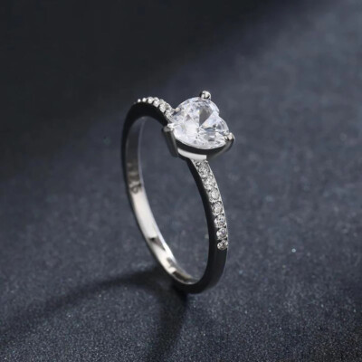 CT Heart Shape Diamond Solitaire Engagement Ring 14K