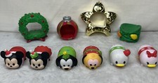 Tsum Tsum Lot 10 Vinyl Figures Christmas Disney Mickey Minnie Goofy Pluto Daisy 