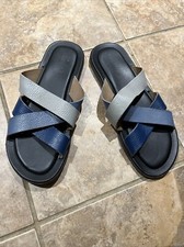 Men PAUL FREDRICK Leather Sandals MADE IN ITALY SIZE 12