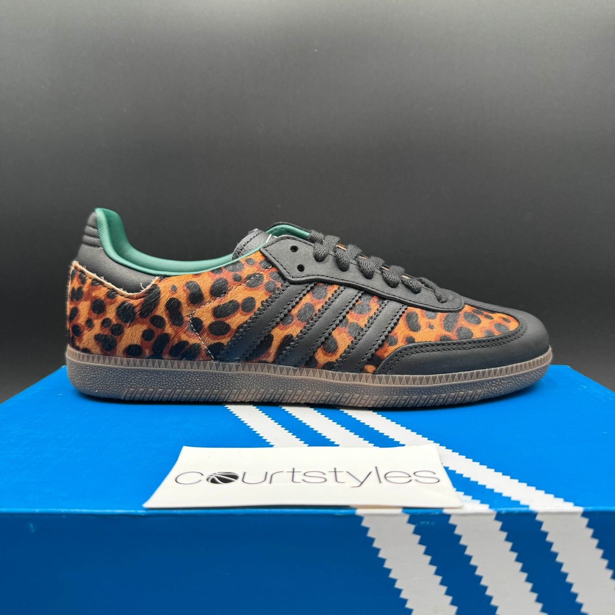 スニーカー ADIDAS Women Sneakers JI2735 CBLACK adidas Samba OG Black Green Leopard Print Sneakers JI2735