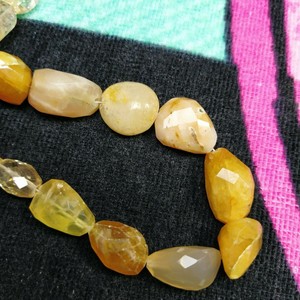 天然宽松黄水晶宝石刻面平滑金块珠7 75 约210 克拉 Ebay