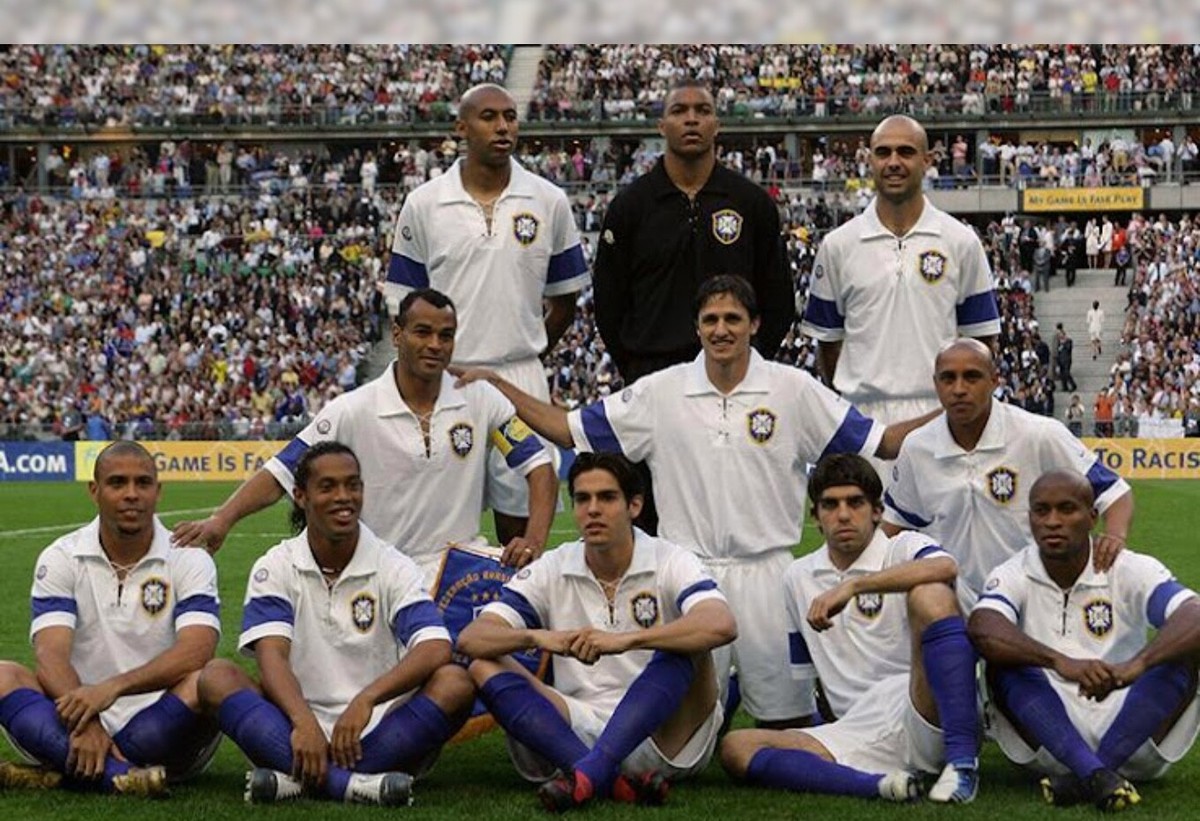 BRAZIL 2004 FIFA 100 YEARS NIKE CENTENNIAL VINTAGE SHIRT JERSEY