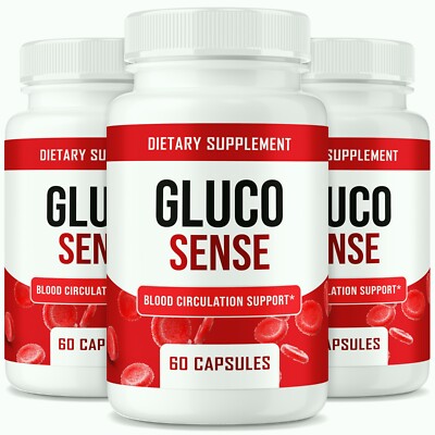 GlucoSense, Advanced Gluco Sense for Blood Support and Healthy Levels - 3 Pack