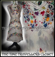 RARE Kate Moss Topshop Floral Cream Yellow Ditsy Summer Tea Dress Boho UK 10 38