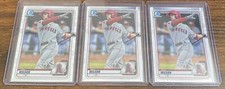 Will Wilson 2020 Bowman Prospects Chrome #BCP-147 Los Angeles Angels Lot (3)