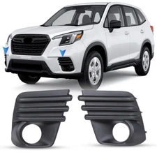 For  2022-2024 Subaru Forester Left+Right Side Fog Light Bezels Lamp Trim Cover