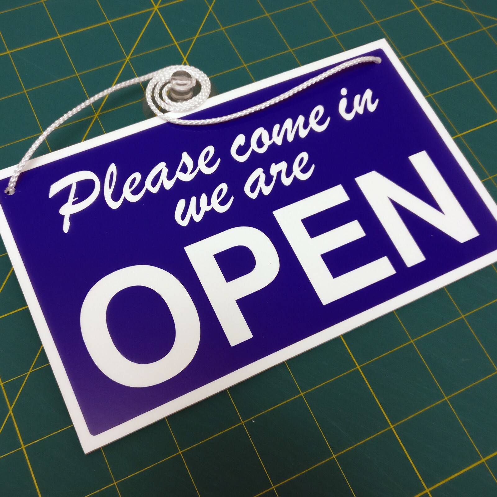OPEN AND CLOSED DOUBLE SIDED 3MM RIGID HANGING SIGN, SHOP WINDOW - 21 ...
