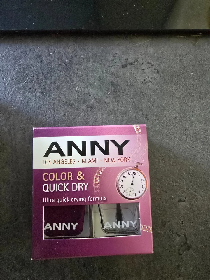 Anny Quick Dry Nagellack Set Lila + Klar Originalverpackt