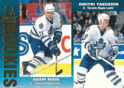 1999-00 Pacific Omega GOLD #230 ADAM MAIR / YAKUSHIN- x/299 -Toronto Maple Leafs