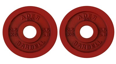 Ader Precision Red Olympic Plates (2.5 Kg/ 5.5 LB x 2pcs)