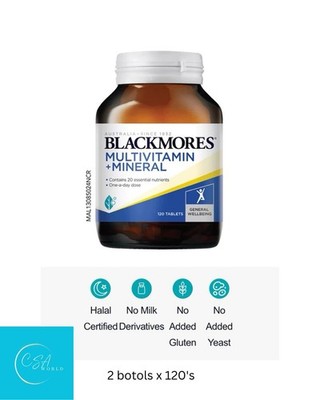 2x BLACKMORES Multivitamin + Mineral 120 Tablets