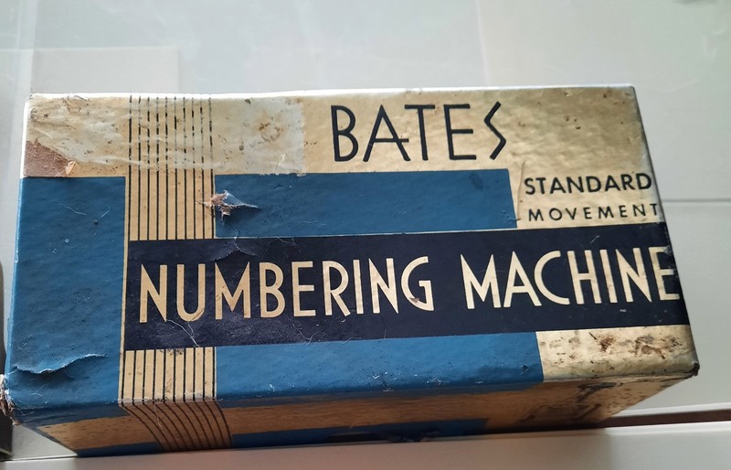 vintage Bates numbering machine Standard Movement 6 Wheels Style A