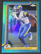 2025 Topps Chrome Tutu Atwell Teal Refractor /299 #167 LA Rams