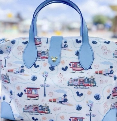 Disney Parks 2025 Stoney Clover Lane Main Street White Tote Purse Bag Train NEW