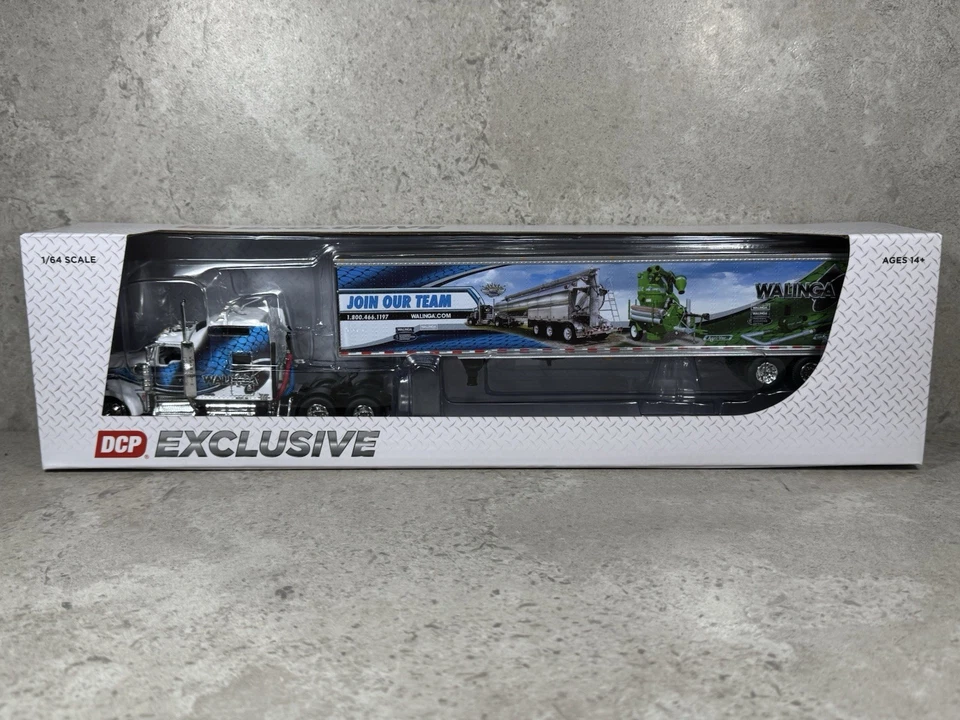 1/64 Kenworth W900L w/ Utility Van Trailer Walinga Inc. DCP By First Gear - Image 2 of 4