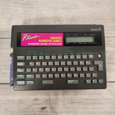 Brother P-Touch PT-20 Electronic Labeling System Vintage Label Maker Gray Japan