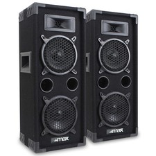 MAX Dual 6" Passive DJ Speakers Pair 1200W for Parties & Events